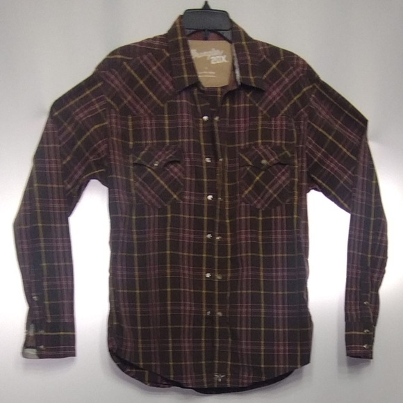 Wrangler Men's Plaid Button-Up Shirt size L pre owned Exellent condition - Picture 1 of 11